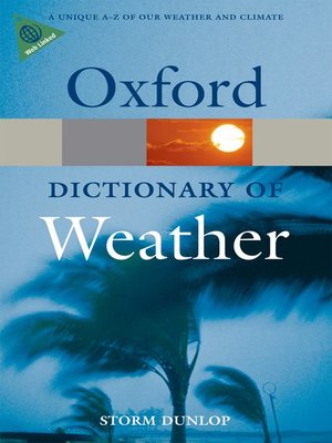 cover image of A Dictionary of Weather